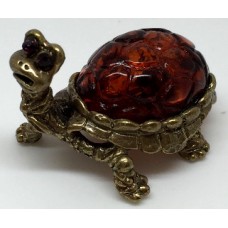 Сувенир с янтарем "Черепаха тортилла"