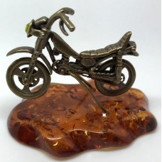 Сувенир с янтарем "Мотоцикл большой"