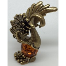 Сувенир с янтарем "Лебедь" 